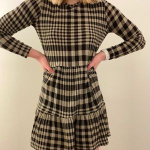 Zara Plaid mini dress